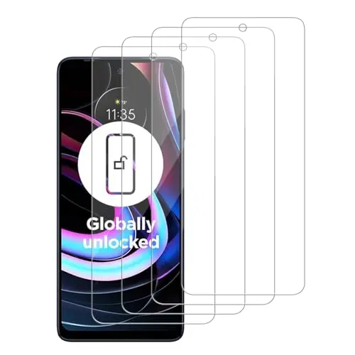 iCsapr 4-pack tempered glass screen protector for Motorola Edge 2021 / 5G UW / XT2141