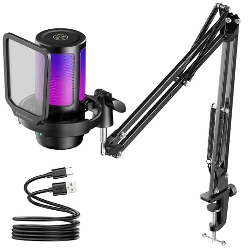 InnoGear CM38X USB condenser microphone with boom arm