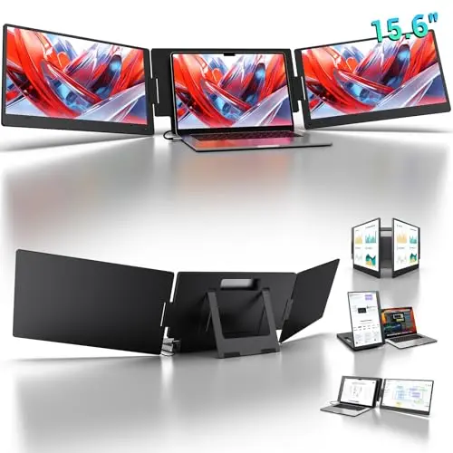 KYY 15.6-inch one-cable portable triple monitor with aluminum alloy body