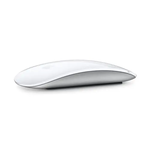 Apple Magic Mouse in white on a MacBook