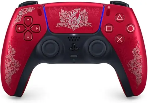 PlayStation 5 DualSense Wireless Controller with exclusive Monster Hunter Wilds artwork