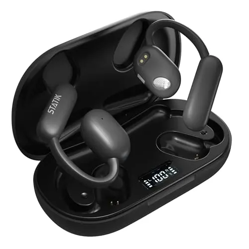 Statik Aktive open ear Bluetooth earbuds in black