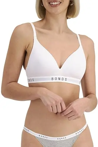 Bonds Womens Wireless T-Shirt Bra contour cups soft cotton-modal