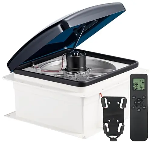 RVLOVENT 14x14 inch RV roof vent fan with remote control