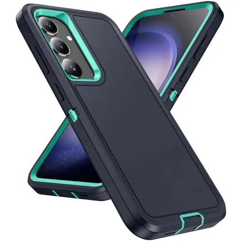 KOBBRAN two-tone navy and cyan rugged case for Samsung Galaxy S24 Plus