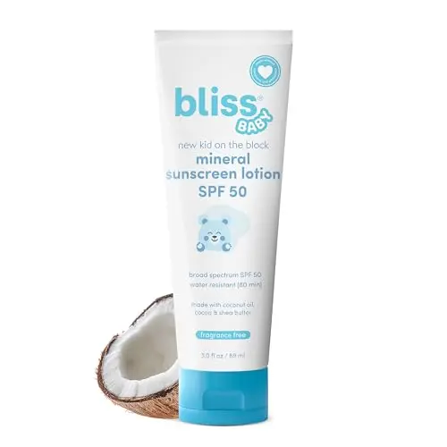 Bliss Baby Sunscreen bottle with pump