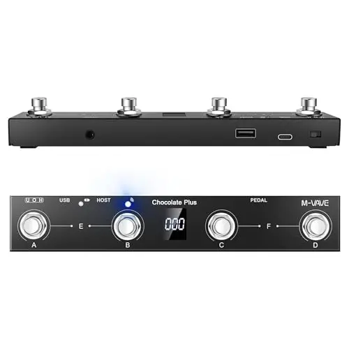 M-VAVE Chocolate Plus wireless MIDI foot controller with 4 buttons