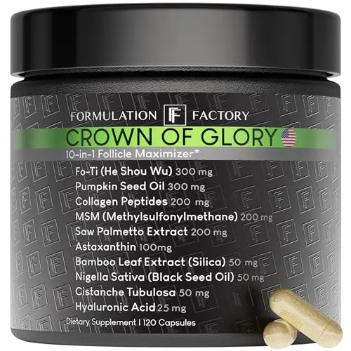 Formulation Factory Crown of Glory hair growth supplement bottle