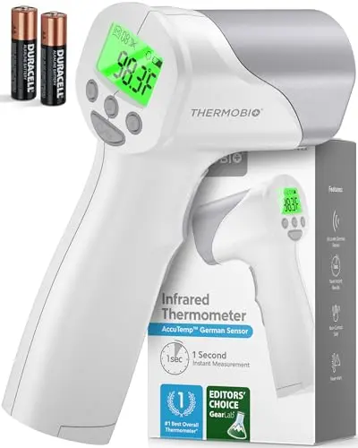 THERMOBIO white medical-grade touchless infrared forehead thermometer