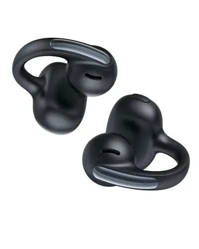 Baseus Bowie MC1 open ear clip-on earbuds in black color