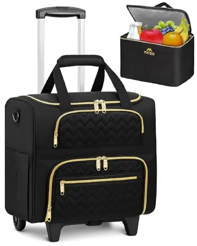 MATEIN rolling laptop bag with detachable lunch box compartment