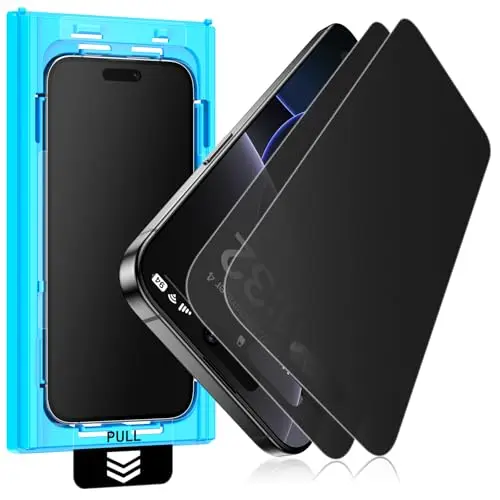 Mothca 2-Pack Matte Privacy Screen Protector compatible with iPhone 16 and 17 Pro Max