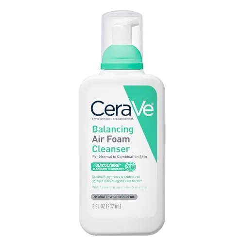 CeraVe Balancing Air Foam Face Wash bottle for combination skin