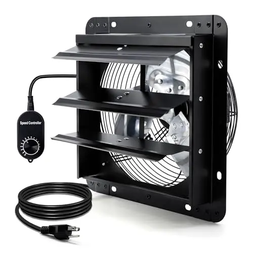 Hipoilk 10-inch wall mount exhaust fan with variable speed control
