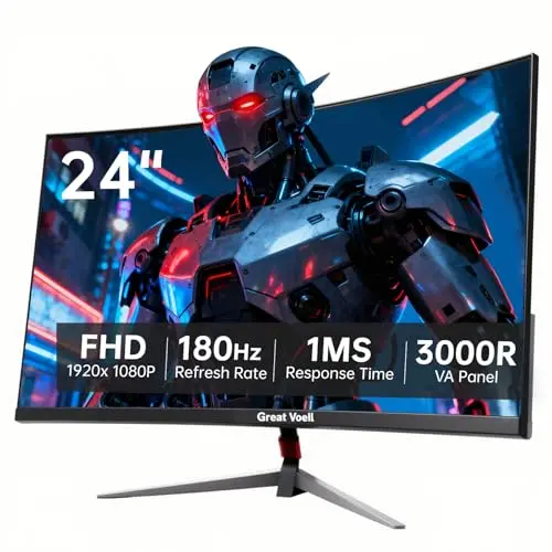 Great Voell 24-inch curved gaming monitor