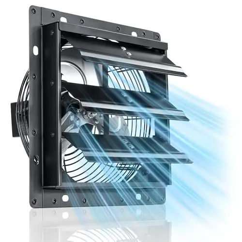 Windigaga 8-inch quiet shutter exhaust fan for shed ventilation