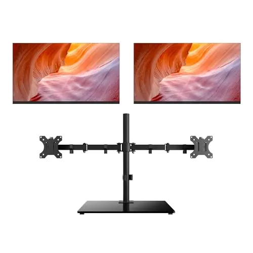 Packard Bell dual monitor workstation with included VESA stand