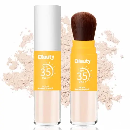 Firstfly SPF 35 mineral sunscreen setting powder with brush