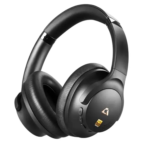 1Mii Y8+ black hybrid noise cancelling headphones