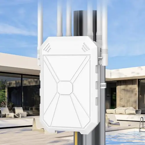 INEAUTO AX1800 Outdoor WiFi Extender with six tall antennas