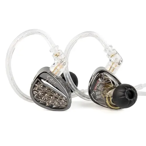 KZ ZA12 IEM headphones with tuning switches on the faceplate