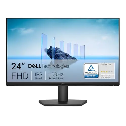 Dell 24-inch anti-glare monitor with a compact stand