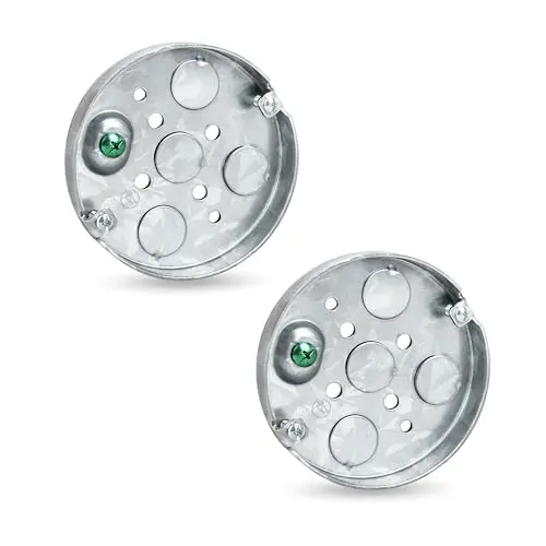 LNATPPE round shallow metal electrical boxes, 2-pack