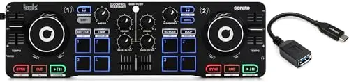Hercules DJControl Starlight compact black DJ controller on a table