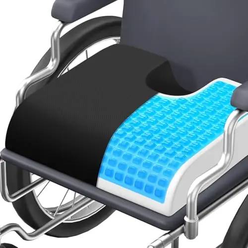 TranquilMoments black gel and memory foam seat cushion.