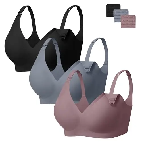 Angelhood Seamless Nursing Bra with jelly strip support in multiple colors