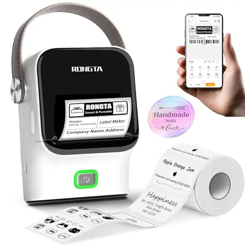 Rongta R22 White Portable Bluetooth Sticker Label Maker