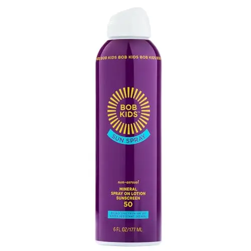 BOB KIDS SPF 50 mineral sunscreen spray bottle