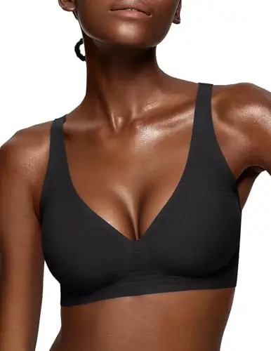Vertvie Jelly Wireless Bras for women push up plunge seamless