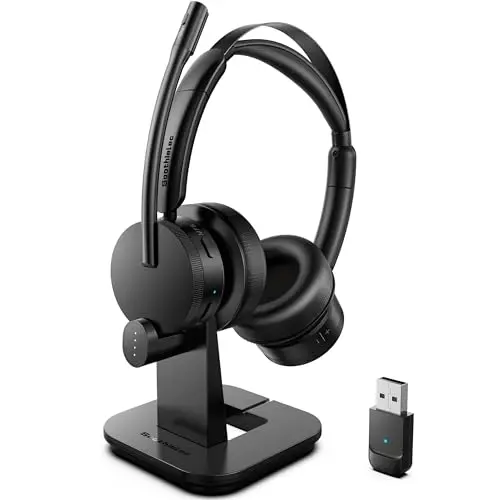 Soothielec wireless over-ear headset with a dedicated volume knob on the ear cup