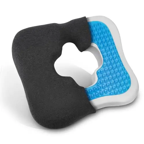 Asktree black seat cushion with cross-shaped zoning design