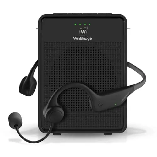 ResponseBridge B007 voice amplifier with open-ear hook wireless microphone