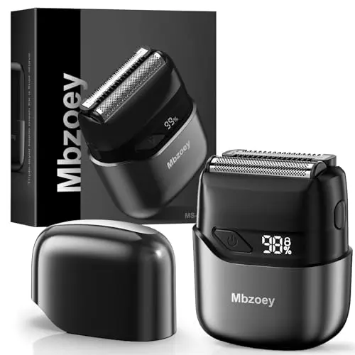 Mbzoey mini electric foil shaver for men with LED display