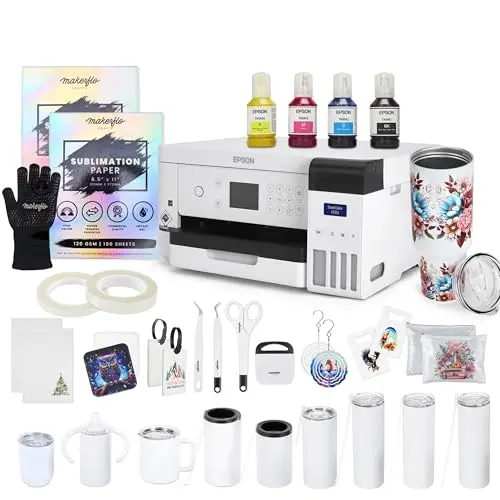 Epson SureColor F170 Sublimation Starter Kit with tumblers and supplies