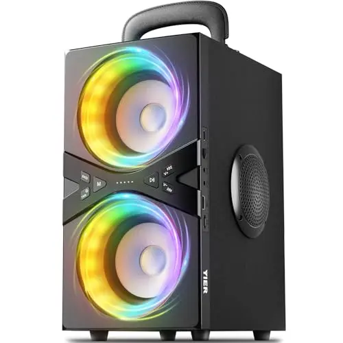 YIER large portable Bluetooth speaker with dynamic RGB lights