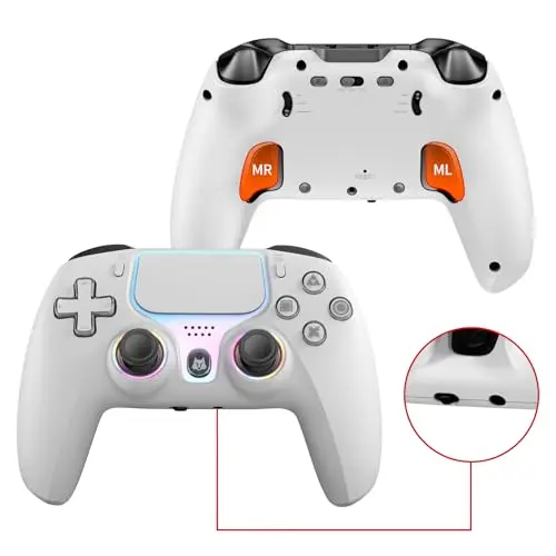 NBCP wireless PS5 controller with hall-effect joysticks and back paddles