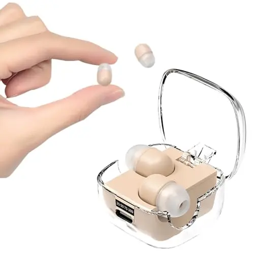 Xmenha AK57 model mini invisible earbuds in nude skin tone