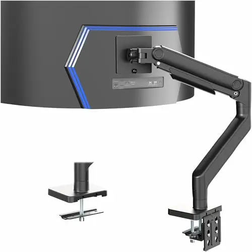 VIVO black tension arm monitor mount with spring mechanism