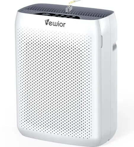 VEWIOR KJ300 air purifier with washable pre-filter in a bright room