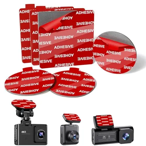 ILKCC 6-piece dash cam adhesive pad set with square and round pads