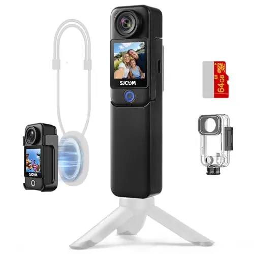 SJCAM C300 handheld action camera with dual batteries