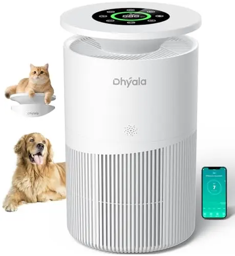 Dhyala Smart Air Purifier for large rooms in White