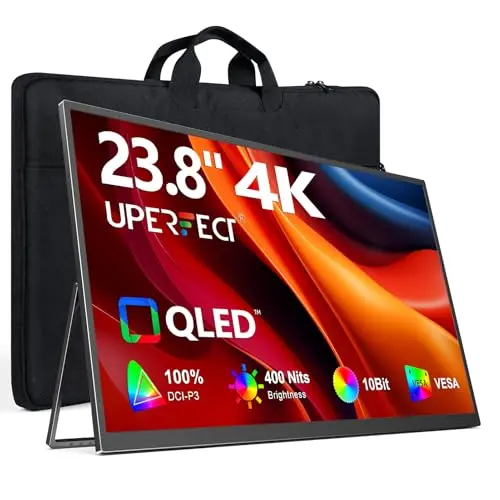UPERFECT portable 4K QLED monitor with adjustable stand