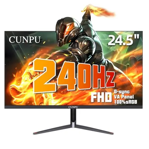 CUNPU 24-inch gaming monitor with slim frame