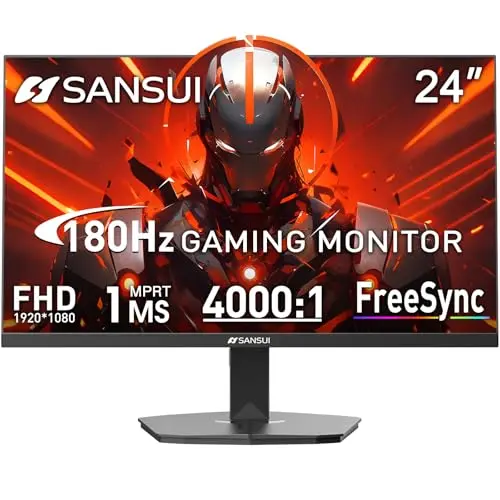 SANSUI 24-inch gaming monitor with slim bezels