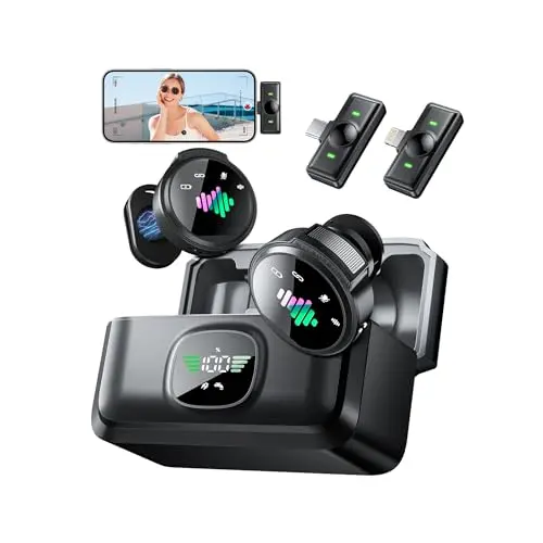 LID LIRDDY J6 mini wireless microphone with charging case